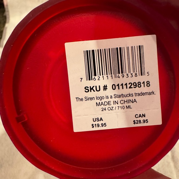 Starbucks Valentines 2022 red heart tumbler - Picture 7 of 7